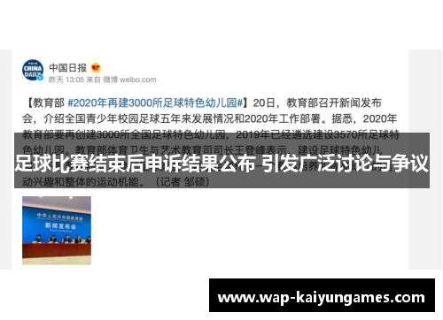 足球比赛结束后申诉结果公布 引发广泛讨论与争议